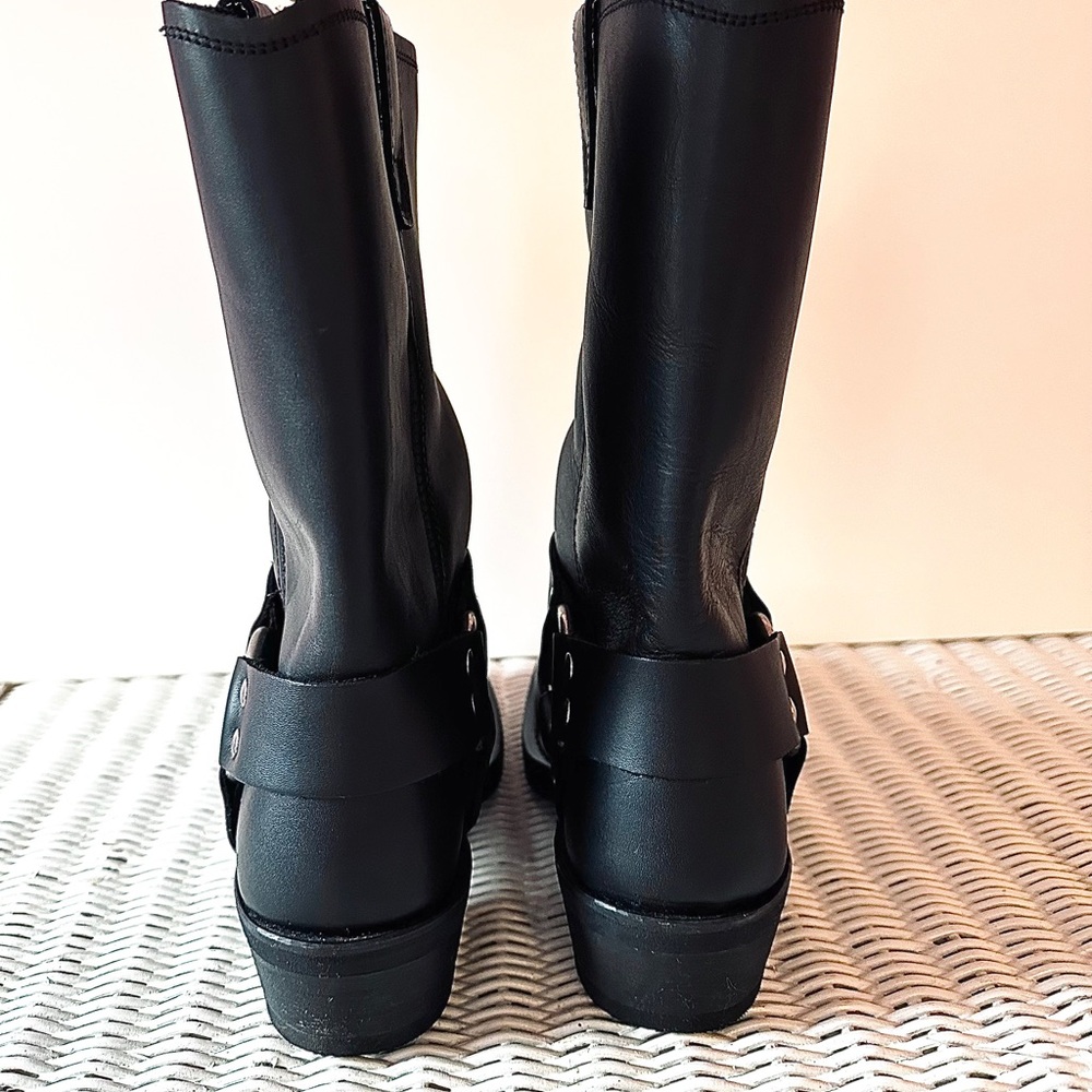 Dingo Molly Harness Boots Black Leather, Women’s 8.5 - Picture 2 of 9